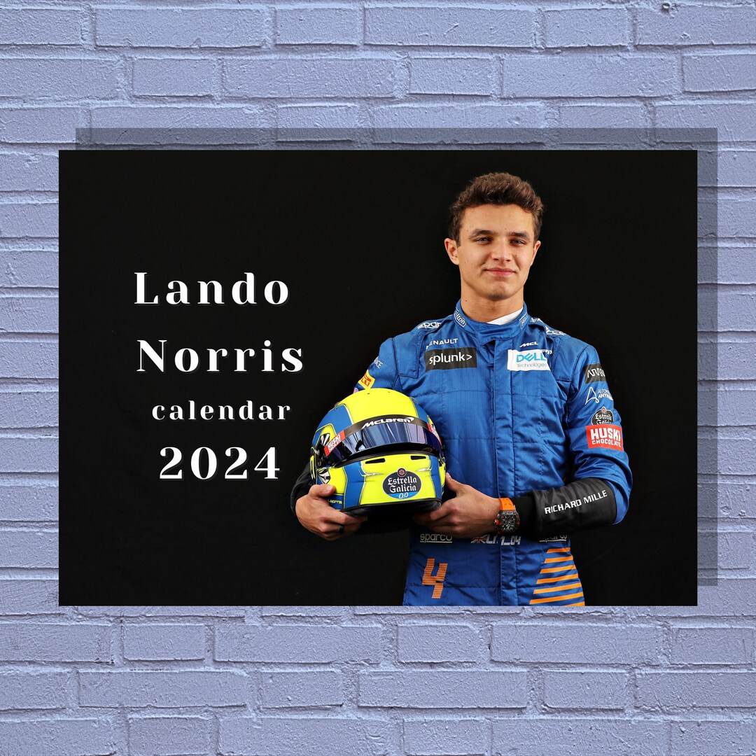 Lando Norris 2024 Calendar Etsy