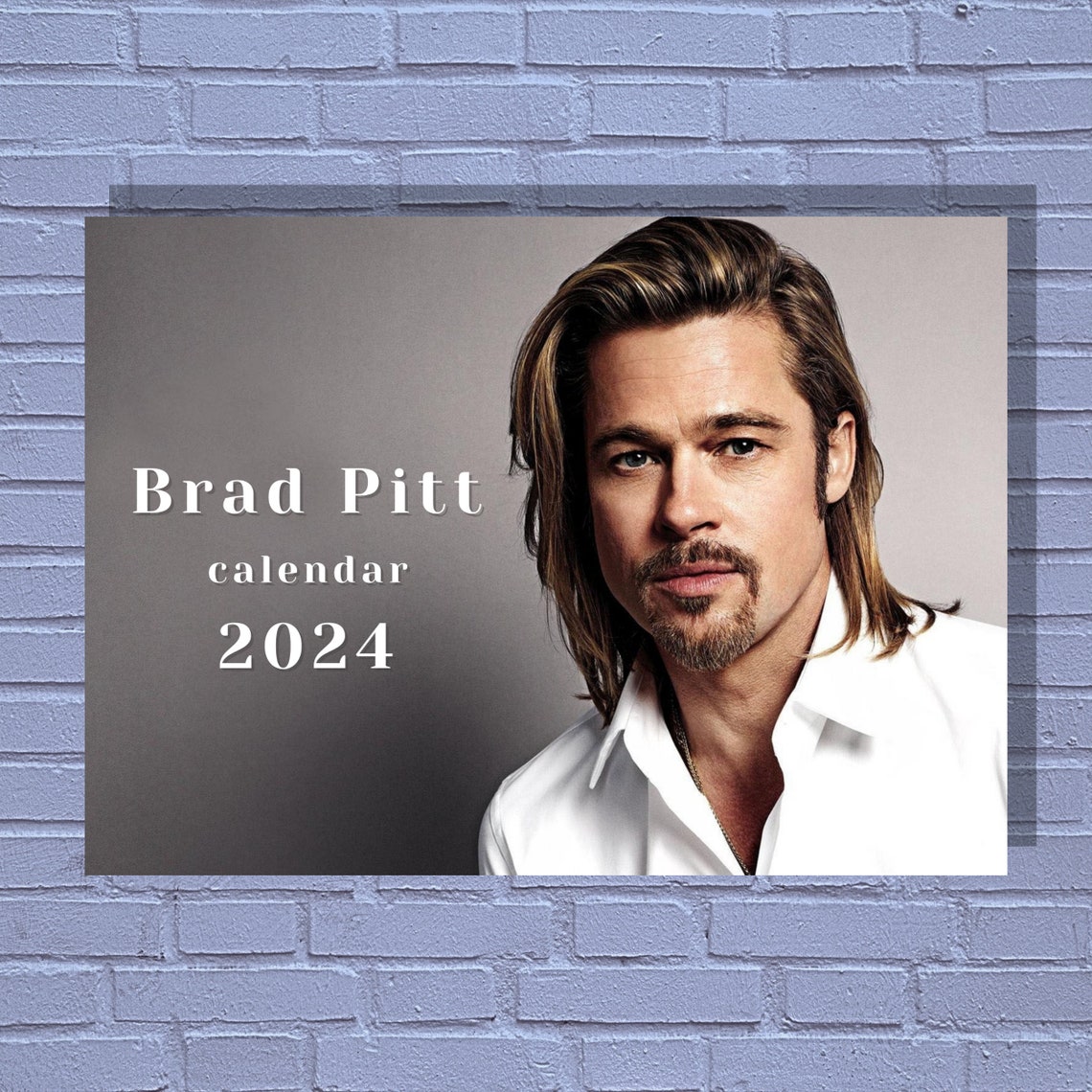 Brad Pitt 2024 Calendar Etsy