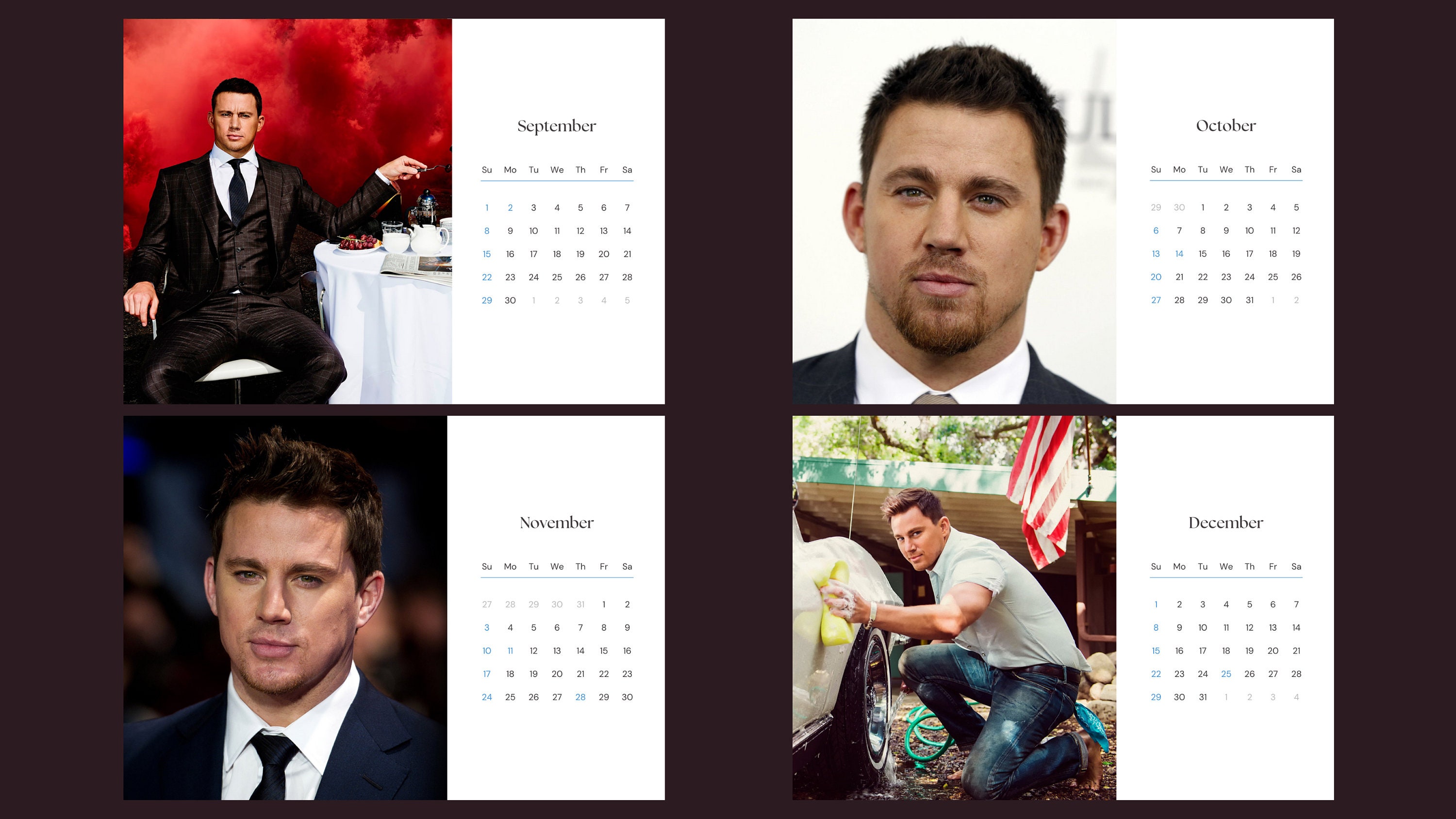 Channing Tatum 2024 Calendar Etsy