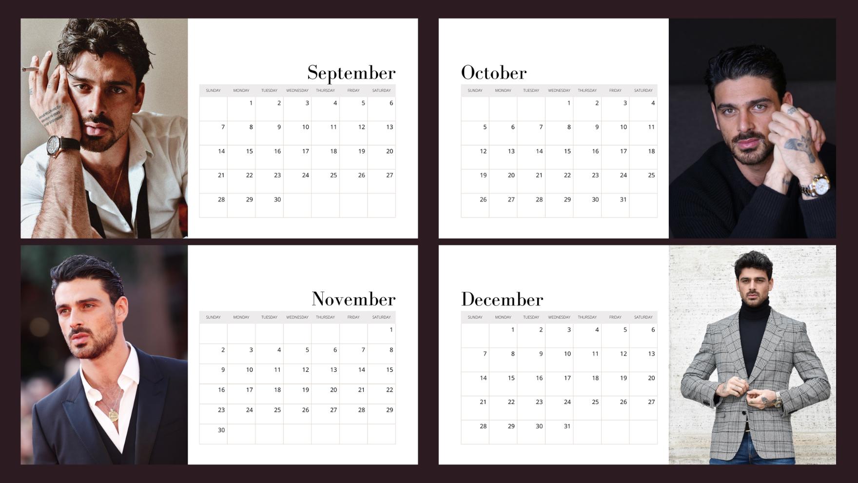 Michele Morrone 2025 Calendar Etsy