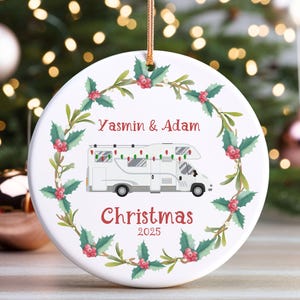 Customized Family RV Christmas Ornament For Motorhome Gift For RV Accessories For Inside RV Gifts Motorhome Family Christmas Personalized