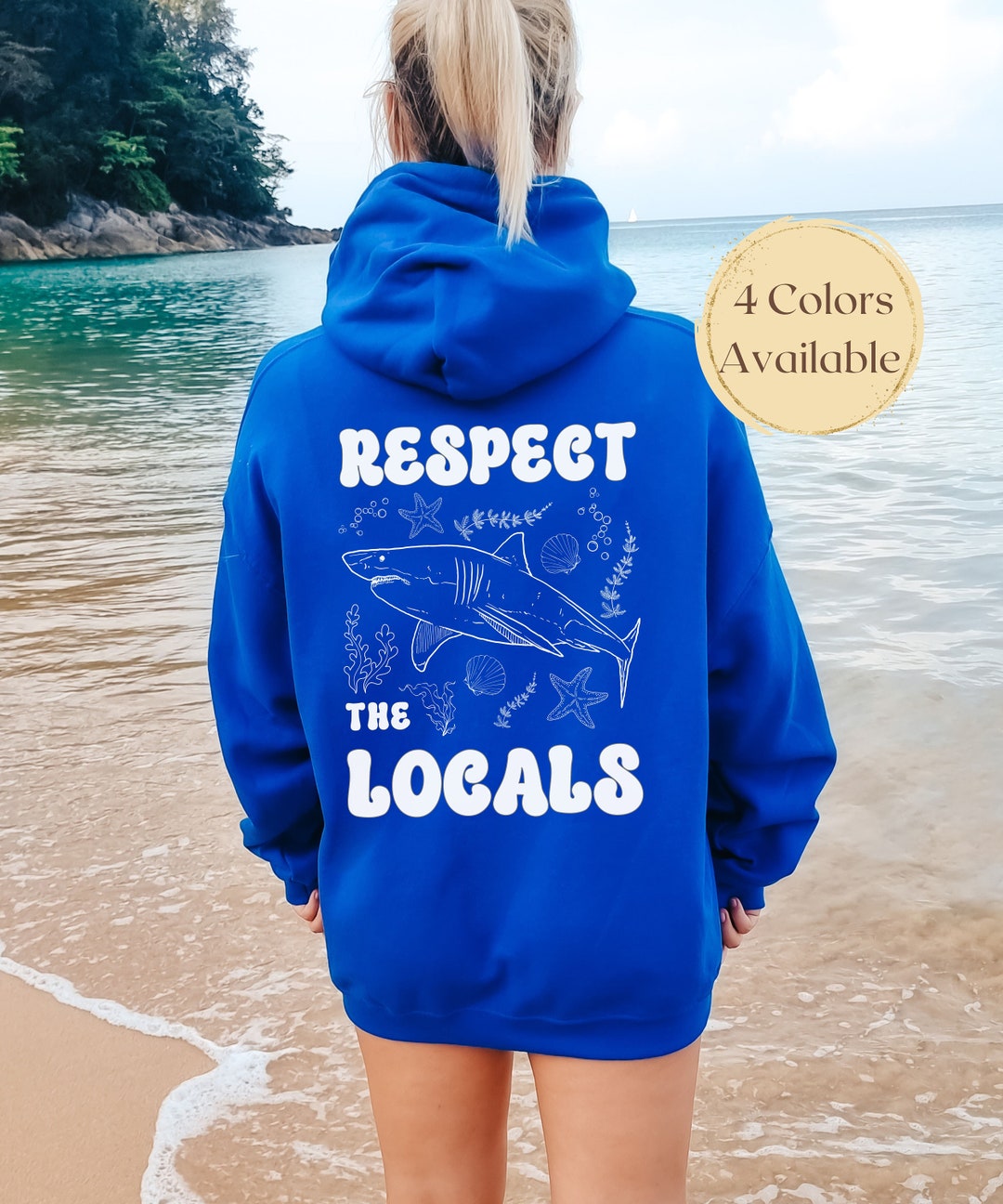 Respect the Locals Shark Hoodie Shark Gifts Shark Shirt Shark ...