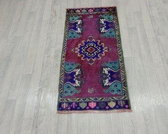 Vintage purple rug Natural rug Handwoven rug Rare rug Entryway rug Bathroom rug Kitchen rug Unique