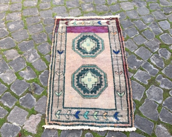 Antique hooked rugs for sale* Old carpet* Distressed*  Cool* Emroidery* Natural* Wool*Green* Brown* Muted color