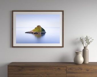 Fine Art Print of Thatcher Rock Torbay - A3 size limited edition mounted print