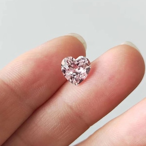 Lab Grown Heart Cut AAA Flawless Pink Sapphire Loose Stone for Jewelry Making, Gemstones Supplies Lab Created, Beautiful Anniversary Gift