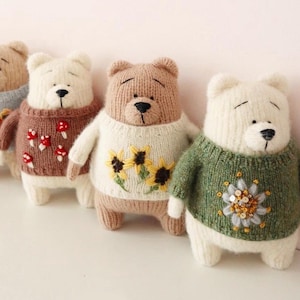Bear Knitting Pattern – PDF Toy Tutorial, Easy Knit Animal Pattern, DIY Teddy Bear, Stuffed Animal Knitting Pattern, Instant Download