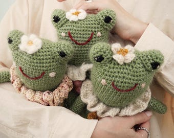 Frog Knitting and Crochet Pattern PDF, Cute Amigurumi Plush Toy Tutorial, DIY Soft Frog Stuffed Animal Knit or Crochet