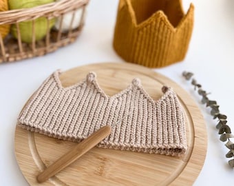 Crown Pattern Crochet Headband  – PDF Tutorial with Video & Photos | DIY Princess Crown for Girls and Dolls | Head Circumference 48–56 cm