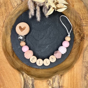 Schnullerkette mit Name, personalisierbar