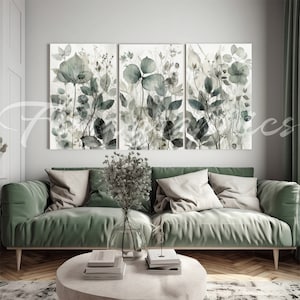 Eukalyptus 3er Set, botanische druckbare Wandkunst, neutrale Töne Wandkunst, modernes rustikales botanisches Druckset, DIGITALER DOWNLOAD