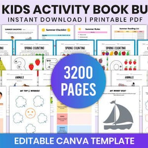 Pacchetto di apprendimento prescolare / Libro di attività di matematica per bambini / Schede di lavoro di attività stampabili / Libro da colorare Unisci i puntini / Tracciare l&#39;alfabeto