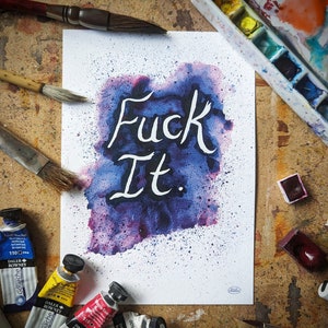 Swear Art Print - Swear Art Office Wall - Silly Art for Office - Funny Rude Art - Funny Art gift - Rude gift - Profanity Artwork