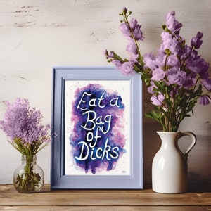 Swear Art Digital Print - Swear Art Instant Download- Rude Art Download - Silly Office art - Funny Rude Art - Rude Art gift - Profanity Art