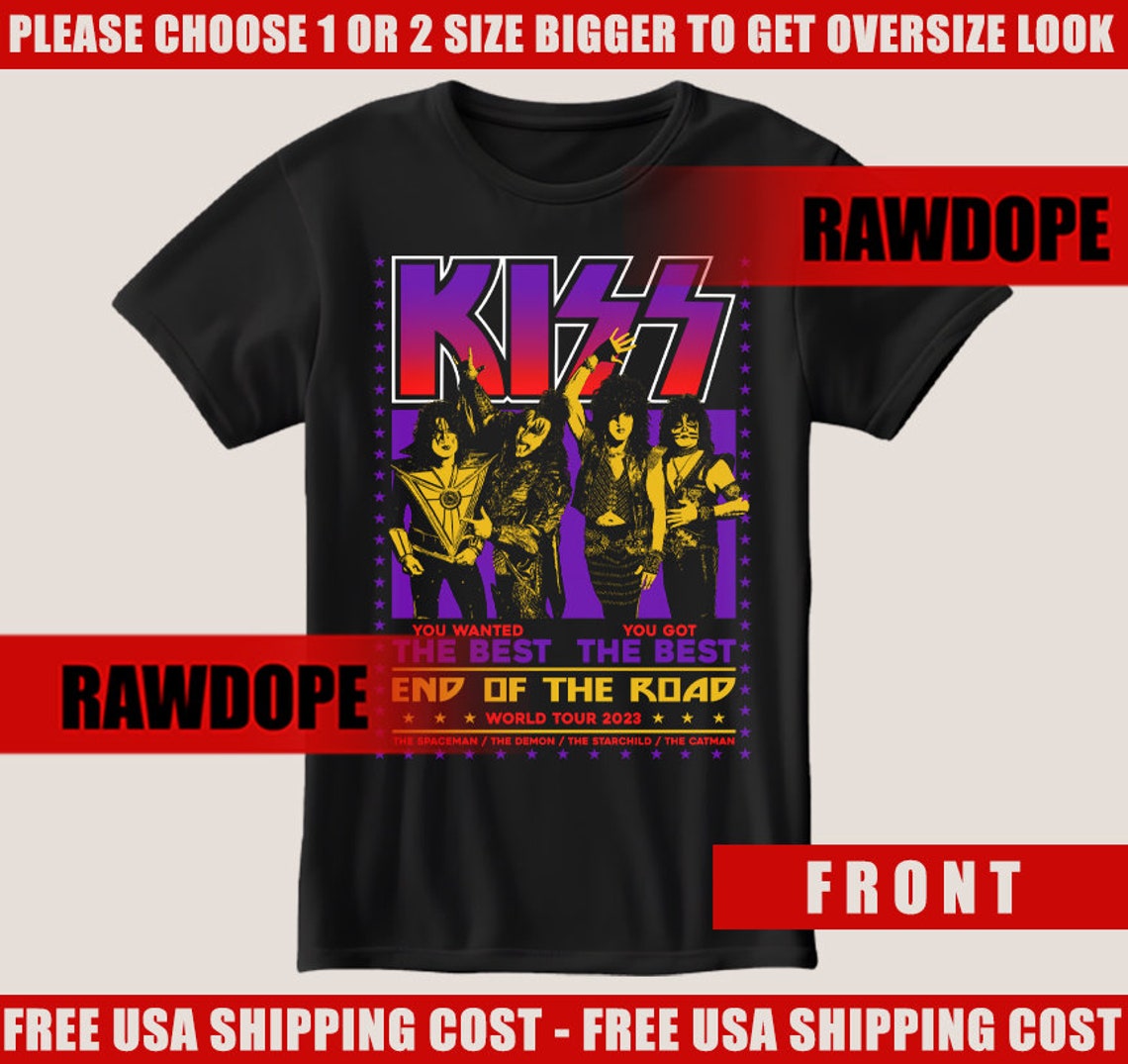 Kiss Band Tshirt Kiss End of the Road 2023 Final Dates Kiss Band Tour