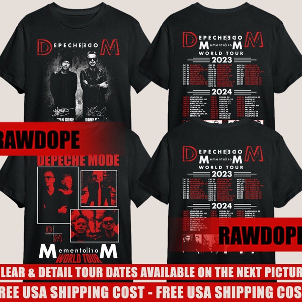 World Tour 2023 2024 Depeche Mode T-shirt Memento Mori Tour Shirt