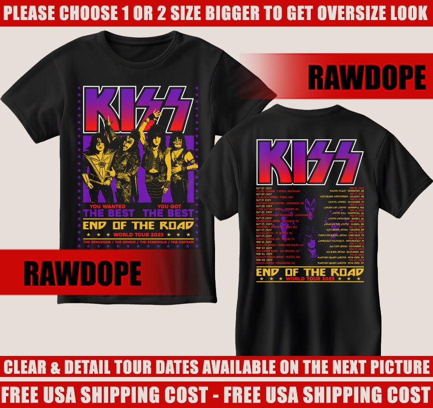 KISS End Of The Road World Tour Shirt, Kiss Tour Dates Shirt, Kiss Rock Band  Shi