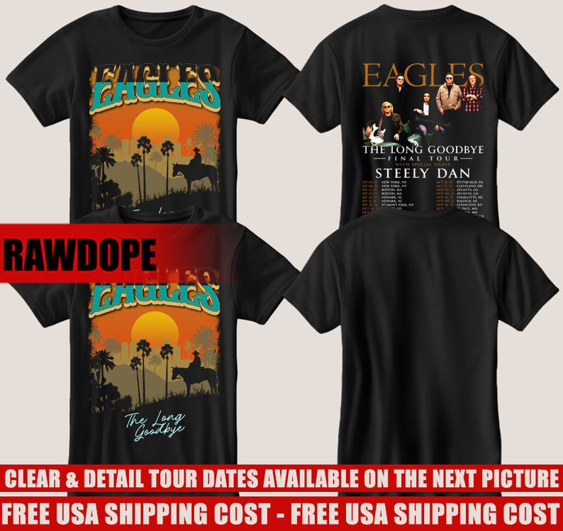 Eagles the Long Goodbye 2023 2024 Tour Tshirt & Eagles the Etsy Israel