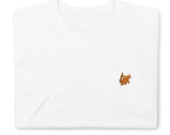 White Japanese Koi Fish T-shirt – DTG Printing – Clean Elegance & Artistic Style