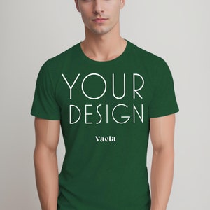 Evergreen Bella Canvas 3001 Mockup, T-Shirt Mockup, Male T-Shirt Mockup, Model Mockup, Instant Digital Download, Studio Mockup