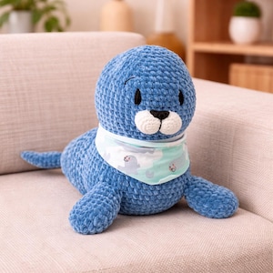 Patrón de foca a crochet: un lindo amigurumi para principiantes (inglés y alemán)