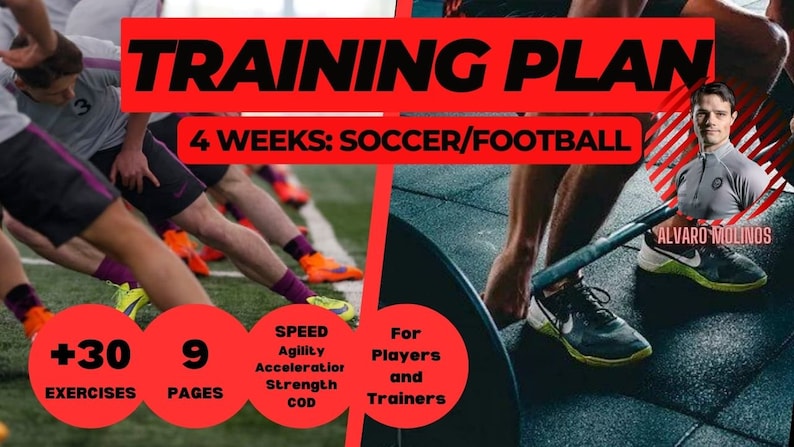 4 Weeks SOCCER - FOOTBALL TRAINING Plan to Improve Speed, Agility, Coordination and Strength ...