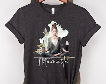 Yoga Shirt Women Mamaste Namaste T-Shirt Yoga Lover Funny Gift Meditation Shirt Yoga Class Yogi Shirts Yoga Clothing