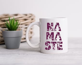 Mug, Yoga, Coffee Mug, Ceramic Mug, Cute Mug, Positive Vibes, Affirmation Mug, Self Love, Birthday Gift, Valentine's Day