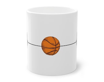 Ceramic Mug Coffee Mug Heartbeat Basketball Basketball Love Good Morning
