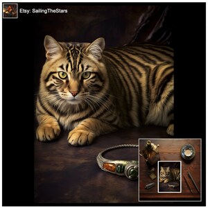 Carte d'anniversaire chat marron avec bijoux en cristal oeil de tigre pour maman mère tante grand-mère soeur femme petite amie cousine meilleure amie meilleure amie