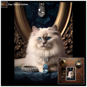 Carte d'anniversaire chat blanc avec bijoux en cristal de diamants pour maman mère tante grand-mère soeur épouse petite amie cousine meilleure amie meilleure amie