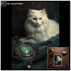 Carte d'anniversaire chat blanc avec bijoux en cristal d'aventurine pour maman mère tante grand-mère soeur épouse petite amie cousine meilleure amie meilleure amie
