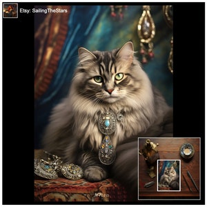 Carte d'anniversaire chat marron avec bijoux en cristal de pyrite pour maman mère tante grand-mère soeur épouse petite amie cousine meilleure amie meilleure amie