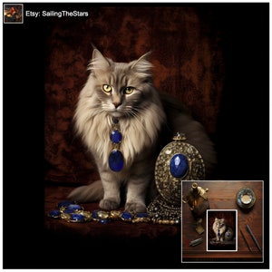 Karte zum Geburtstag Katze braun mit Lapus Lazuli Kristall Schmuck für Mama Mutter Tante Großmutter Schwester Frau Freundin Cousin Bestie Freund BFF