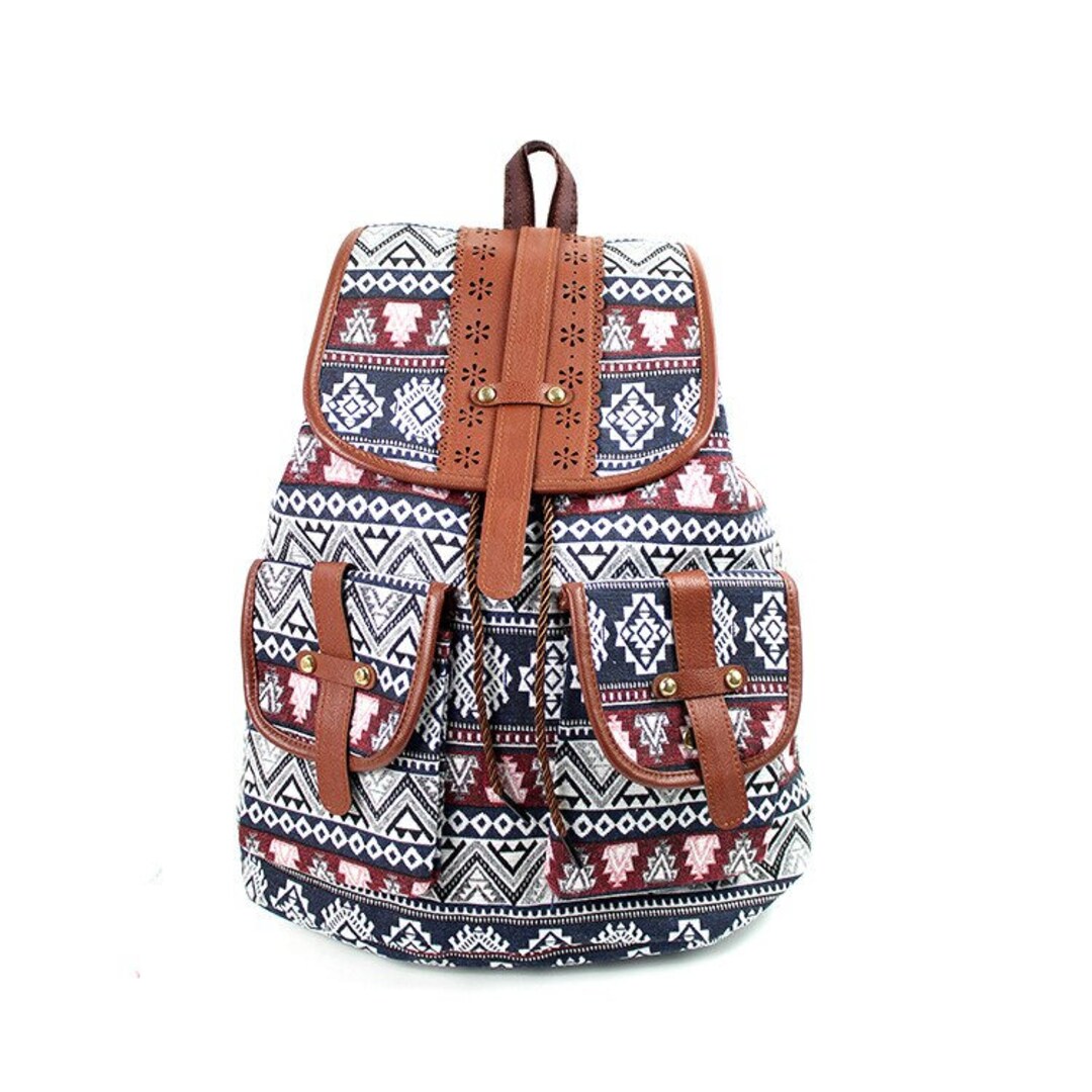 Handmade Canvas Backpack With Cute Design Fashionable 