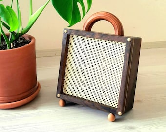Radio Look Walnut Wood Floor Lamp- Mothers Day Gift
