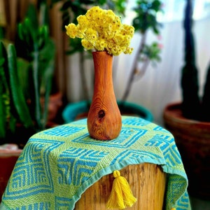 Small Wooden Vase -Minimalist Carved Vase - New Home Gift  (Tax Included)