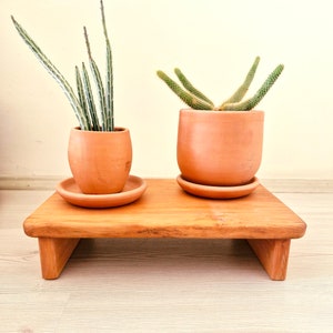 Rustic Wooden Riser- Farmhouse Plant Stand - Bathroom Counter Tray -Tax Included