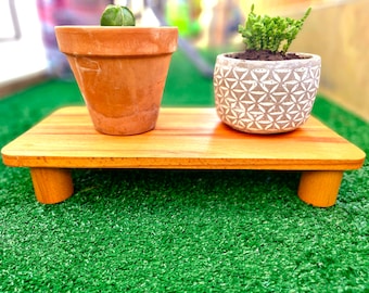 Suporte para plantas de madeira - Bandeja de serviço para exibição - Imposto incluso