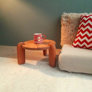 Solid Walnut Wood Low Coffee Table: Modern Plant Stand