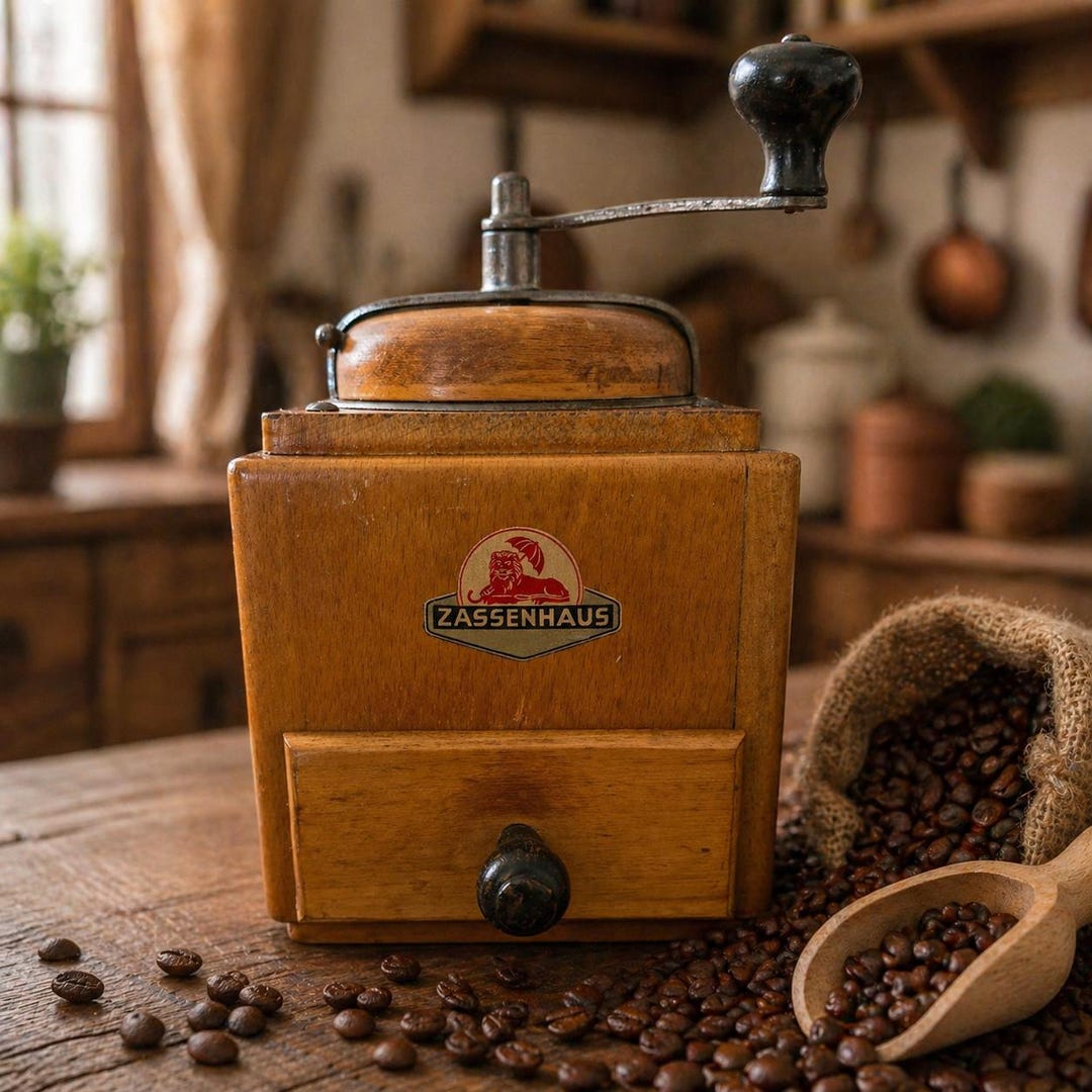 Vintage Zassenhaus Wooden Coffee Grinder – German Manual Mill – Fully ...