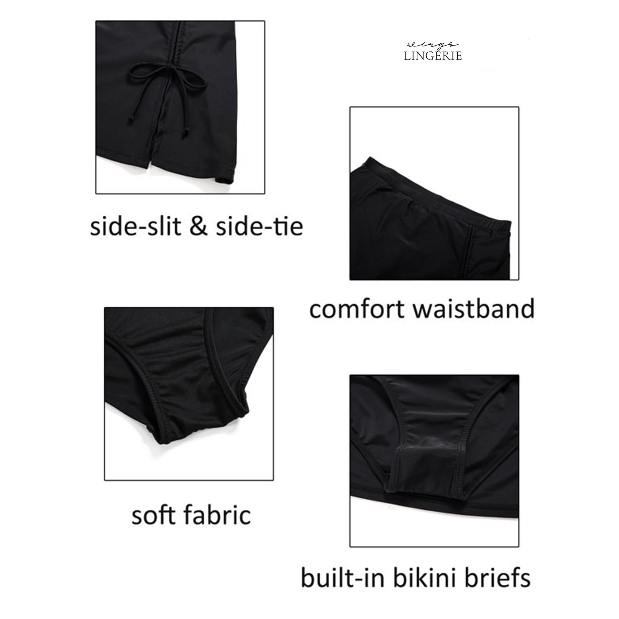 Quick-drying beach sports skirt two-piece swimsuit