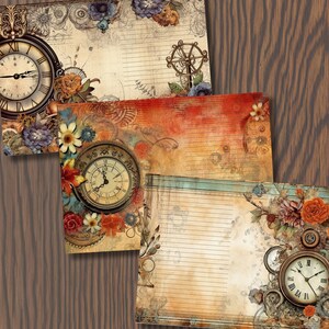 Junk Journal Scrapbooking Kit / Vintage Steampunk / Stampabile / Ephemera / Carta ruvida / Digitale / Abbellimenti / Scrapbook / Bella
