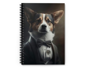 FurryGentleman spiral Notebook - Capturing Elegance and Style with Every Note, 118 pages, ruled