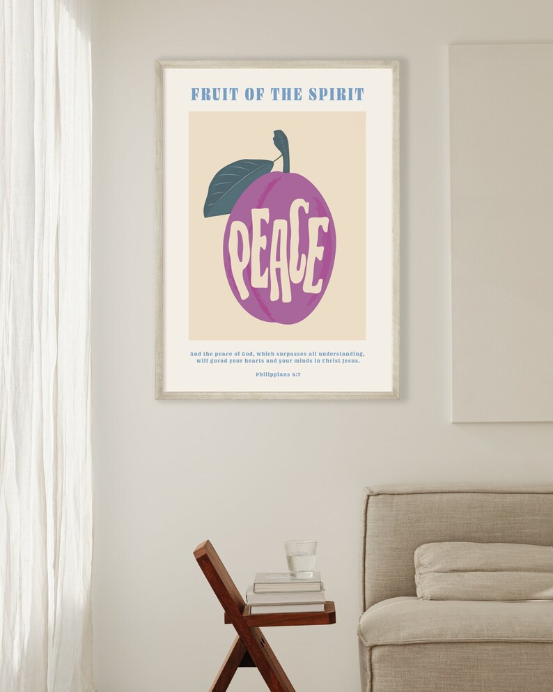 Fruit of the Spirit Printable Peace Bible Verse Wall Art - Etsy