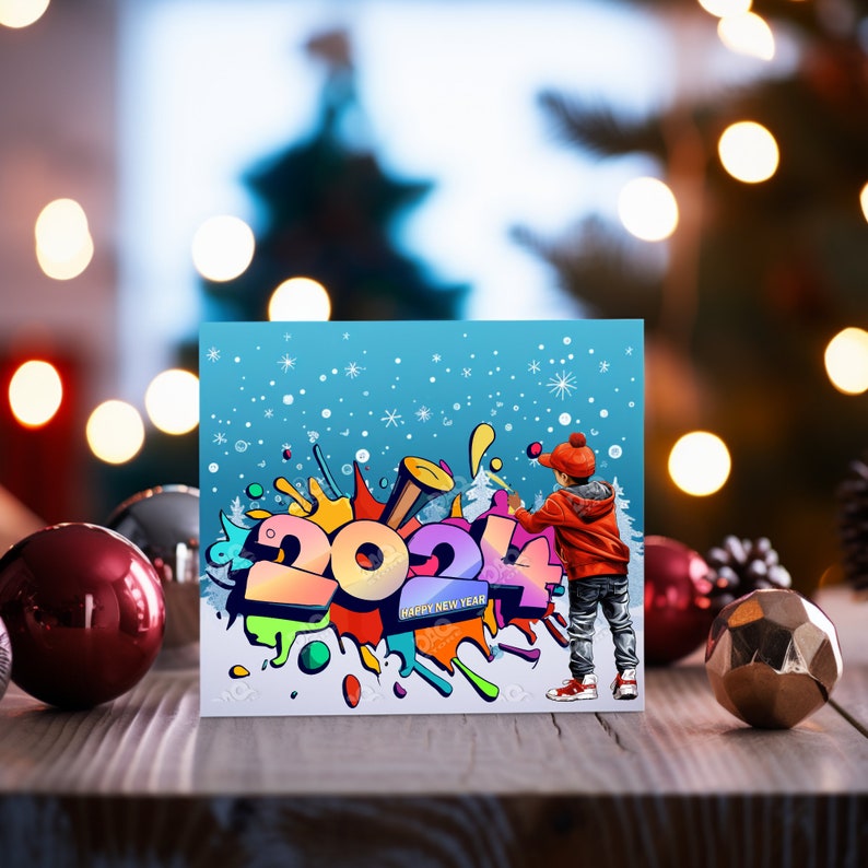 Happy New Year 2024 Graffiti Png Designchristmas 2024 Graffiti Boy