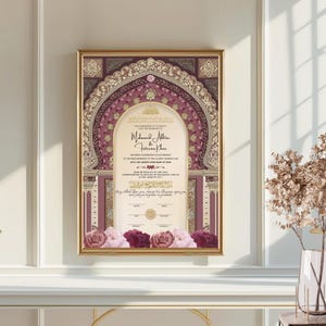 Digital Nikkah Contract Islamic Nikkah Certificate Template Islamic Wedding Sign Template Islamic Wedding Certificate Islamic Nikkah Nama