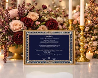 Personalized Muslim Revert Certificate - Islamic Conversion Keepsake Shahada Certificate Digital