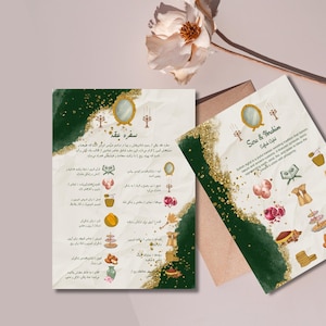 Editable Sofreh Aghd Program Template: Persian Wedding Guide (Digital Download)