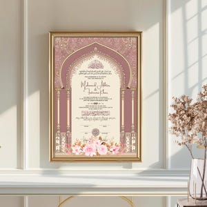 Islamic Wedding Certificate Template: Editable Nikah Contract (Digital Download A3/A4)